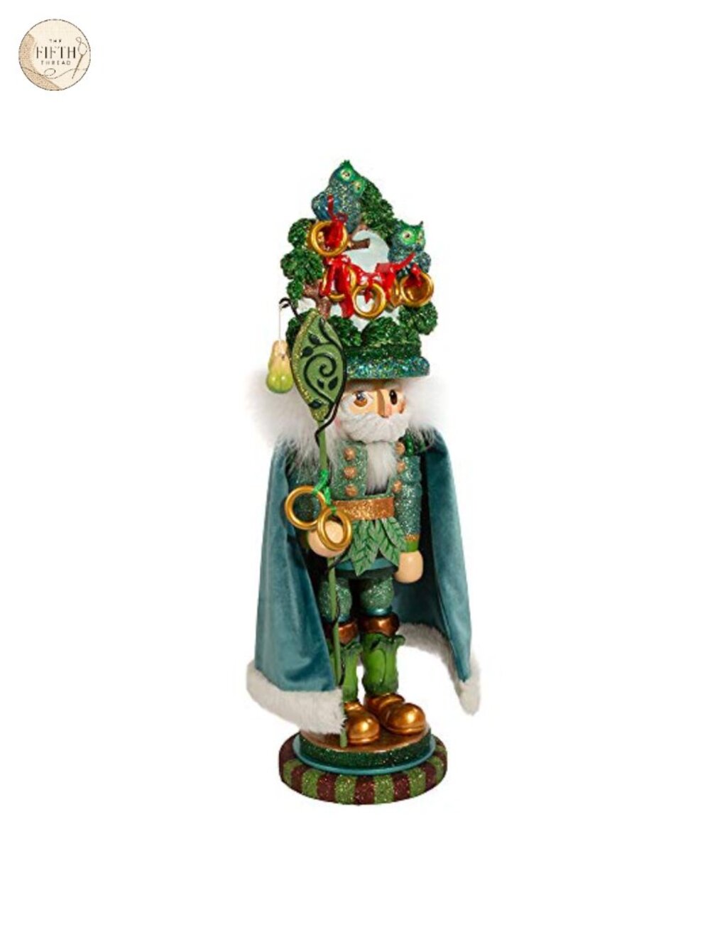 Kurt Adler Hollywood Nutcracker 17.5" Five Golden Rings Christmas Decor